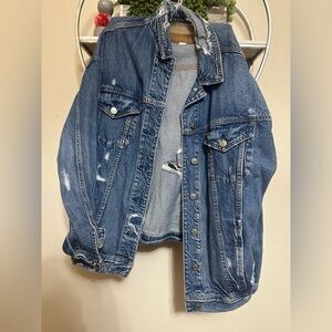 American Eagle Distressed Denim Jacket